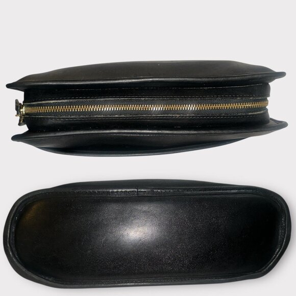 VTG Coach Oliver Bag 9902 Black Leather Brass Crossbody Purse 90s USA + Tag - Picture 8 of 10